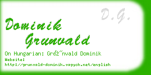 dominik grunvald business card
